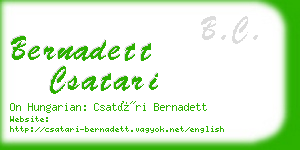 bernadett csatari business card